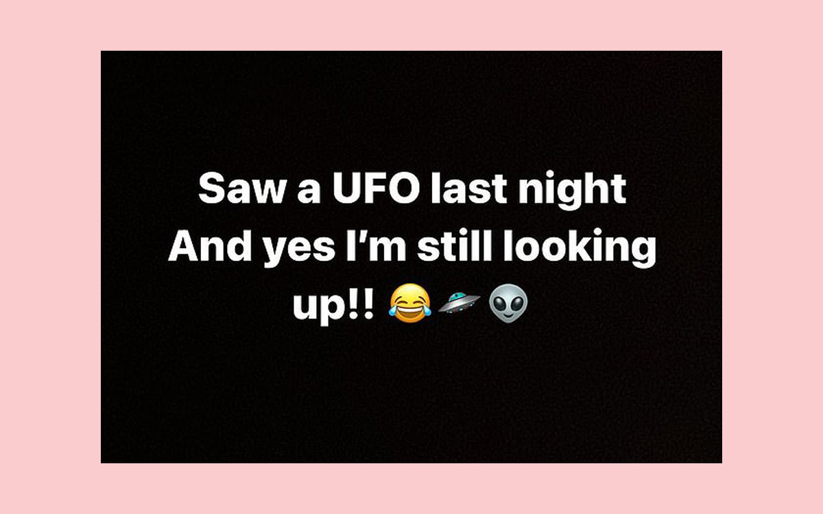 Demi Lovato Just Took A Photo Of A UFO!