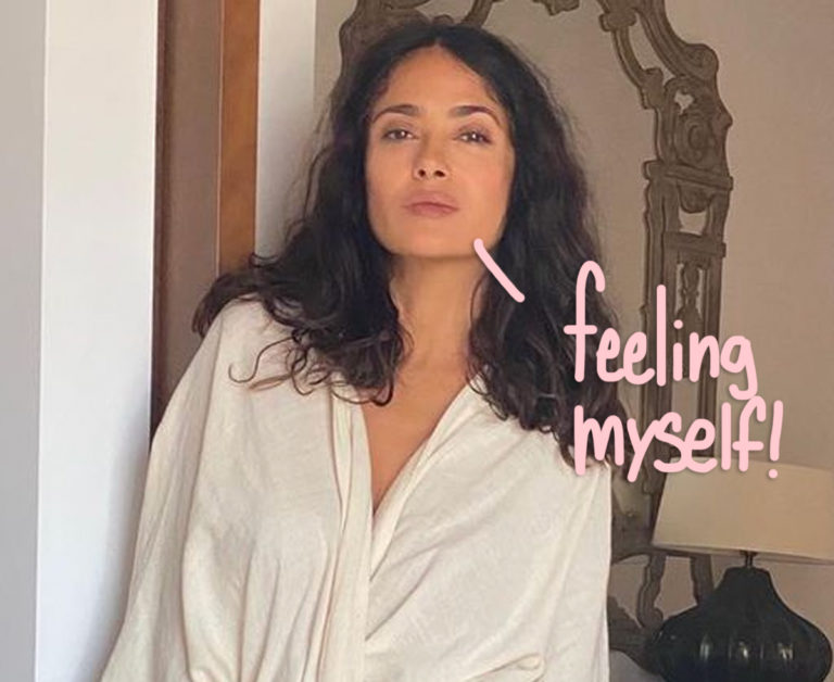 Salma Hayek Embraces Her 'Many White Hairs And Wrinkles' In Stunning ...