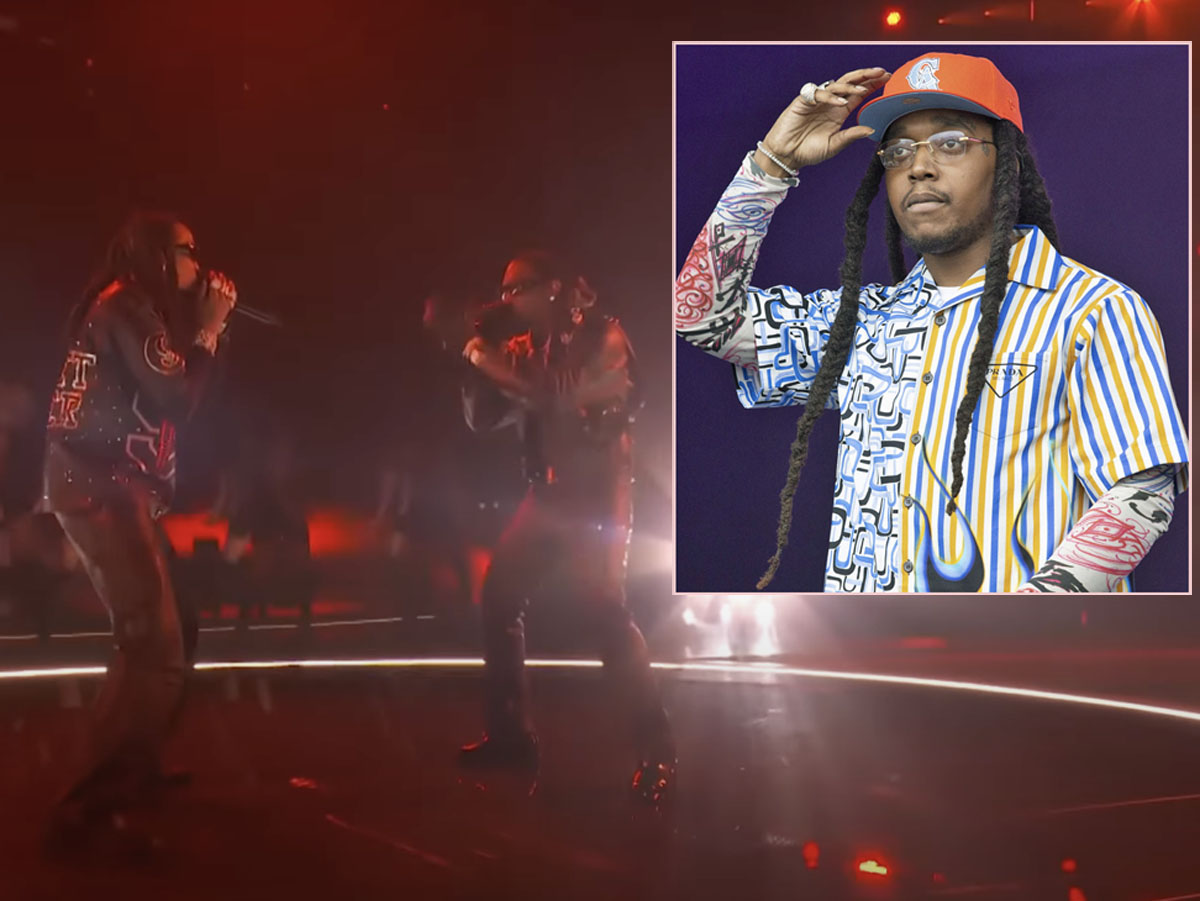 Quavo & Offset Reunite To Honor Takeoff In Surprise BET Awards
