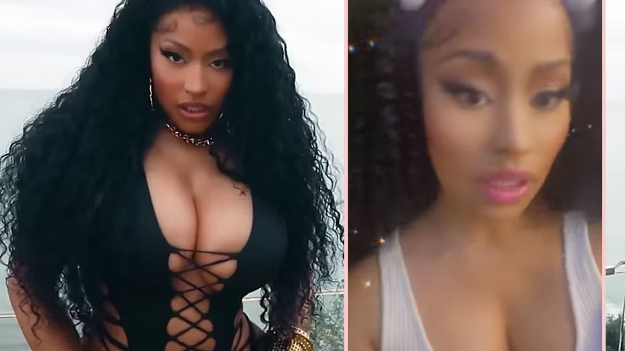 Nicki Minaj Finally Shows Off 'New Boobs' After Promising Breast Reduction  Surgery Last Year! - Perez Hilton
