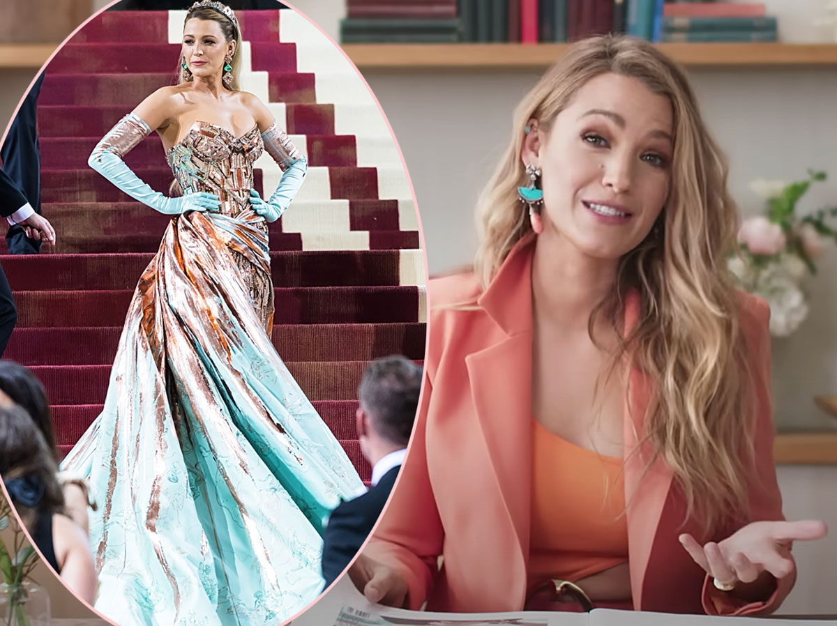 Blake Lively Jumped Over The Rope At Kensington Palace To Fix Exhibit Of Her Own Met Gala Dress!