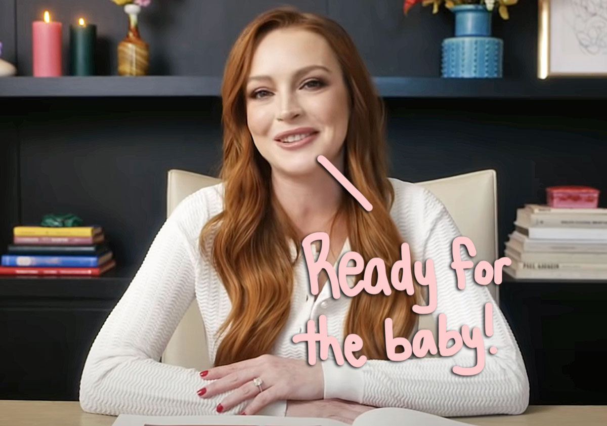 Lindsay Lohan Shows Off Baby Bump In Cutest New Nursery! Look! Perez