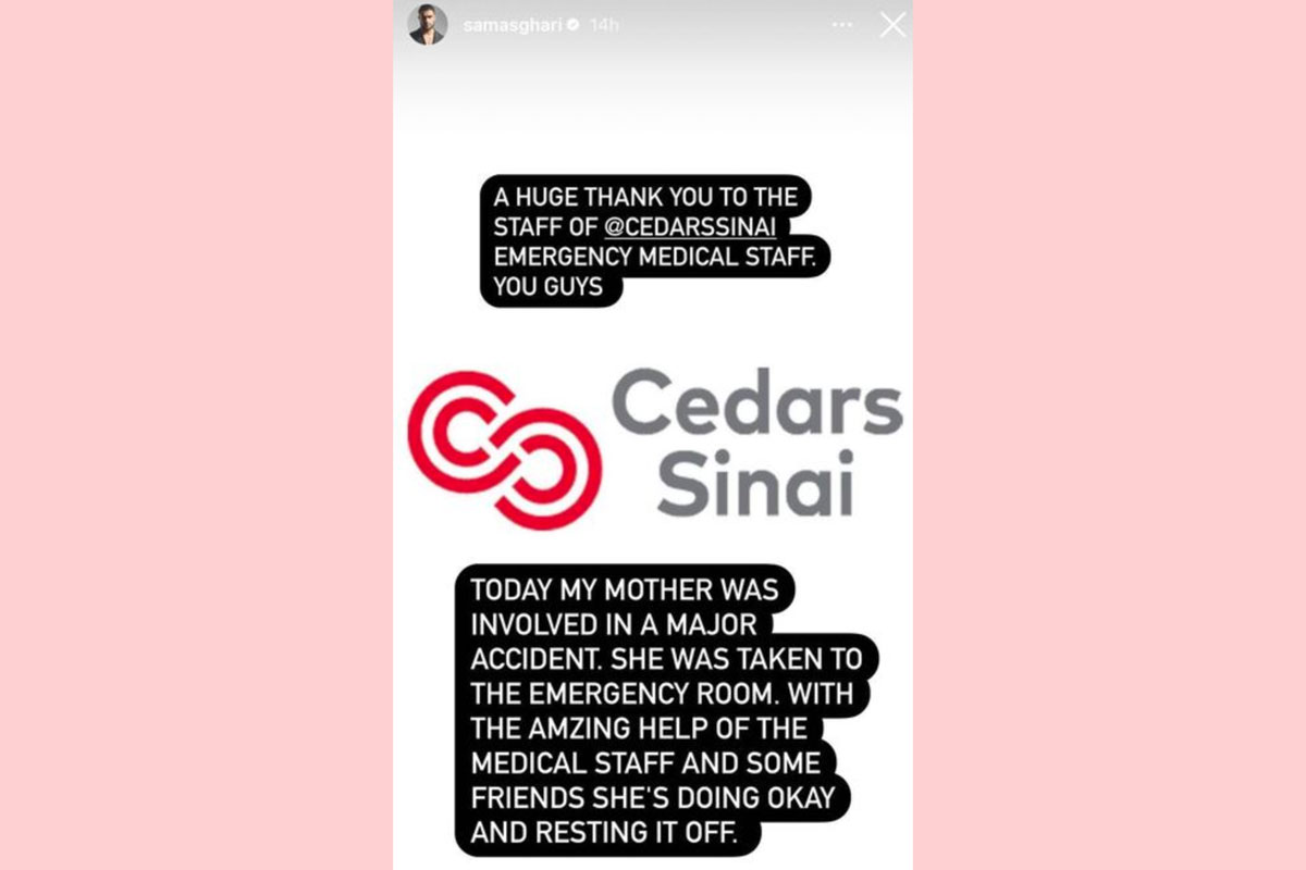 Sam Asghari's Mom Was Taken Tp Cedars-Sinai
