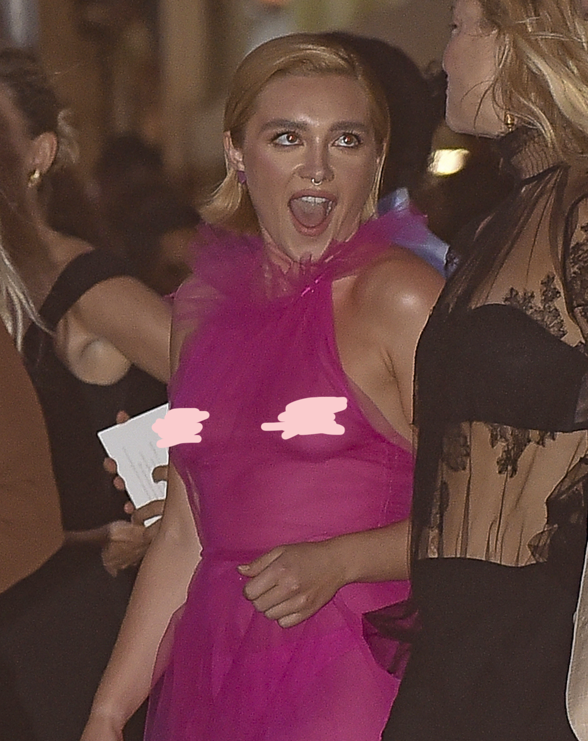 Florence Pugh at the Valentino Haute Couture show in July 2022
