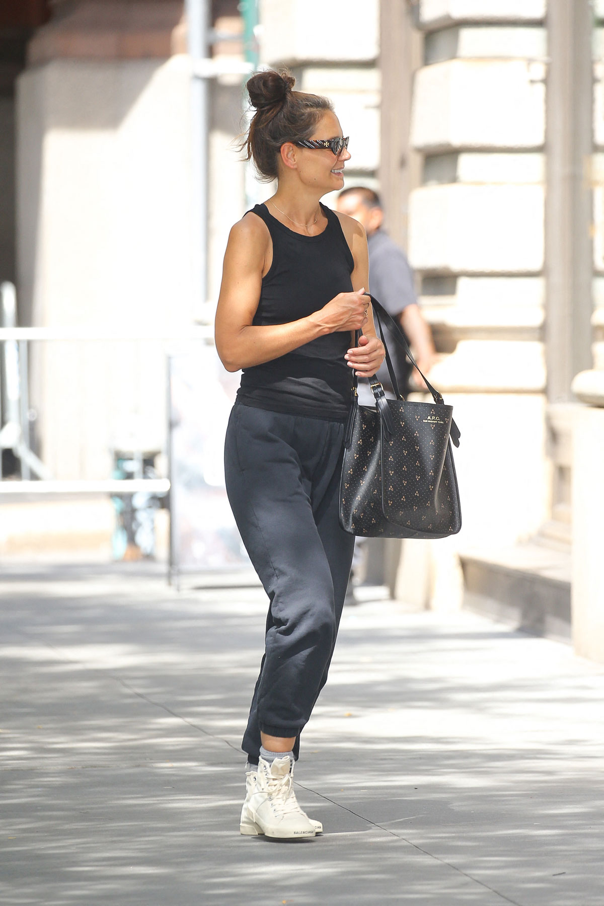 Katie Holmes leaves the gym in NYC