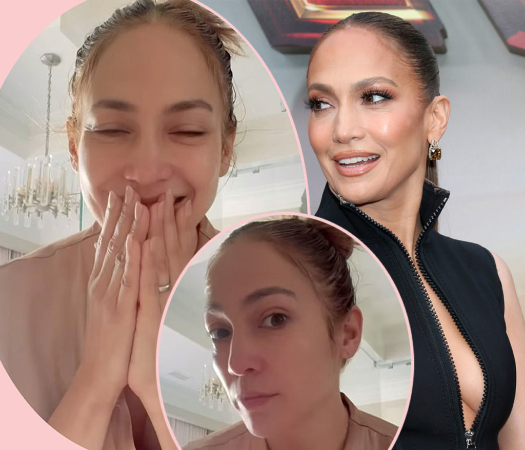 Jennifer Lopez STUNS At 54 In New Makeup-Free Skincare Routine Video!