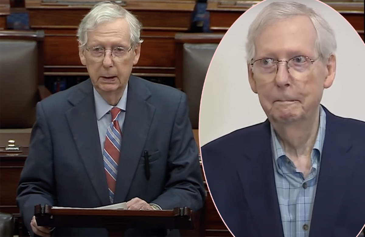 Mitch Mcconnell Freezes Again During News Conference Watch The Unsettling Video Perez Hilton