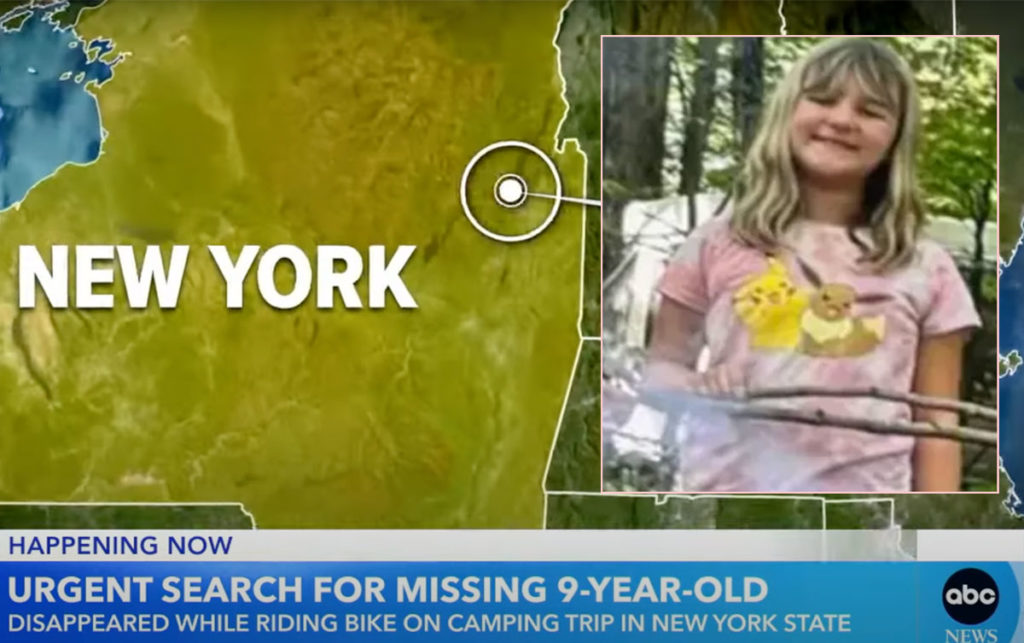 Missing 9 Year Old Girl In Imminent Danger After Vanishing During Ny Camping Trip Perez Hilton