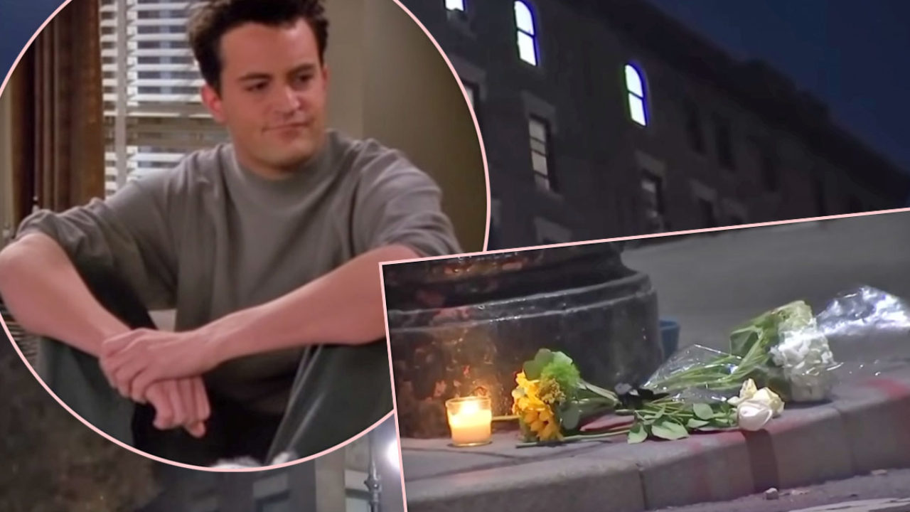 Grieving fans flock to 'Friends' New York apartment to mourn Matthew Perry