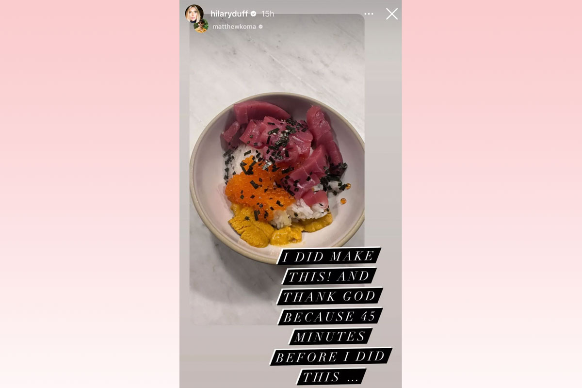 Hilary Duff Makes Sushi Bowl!