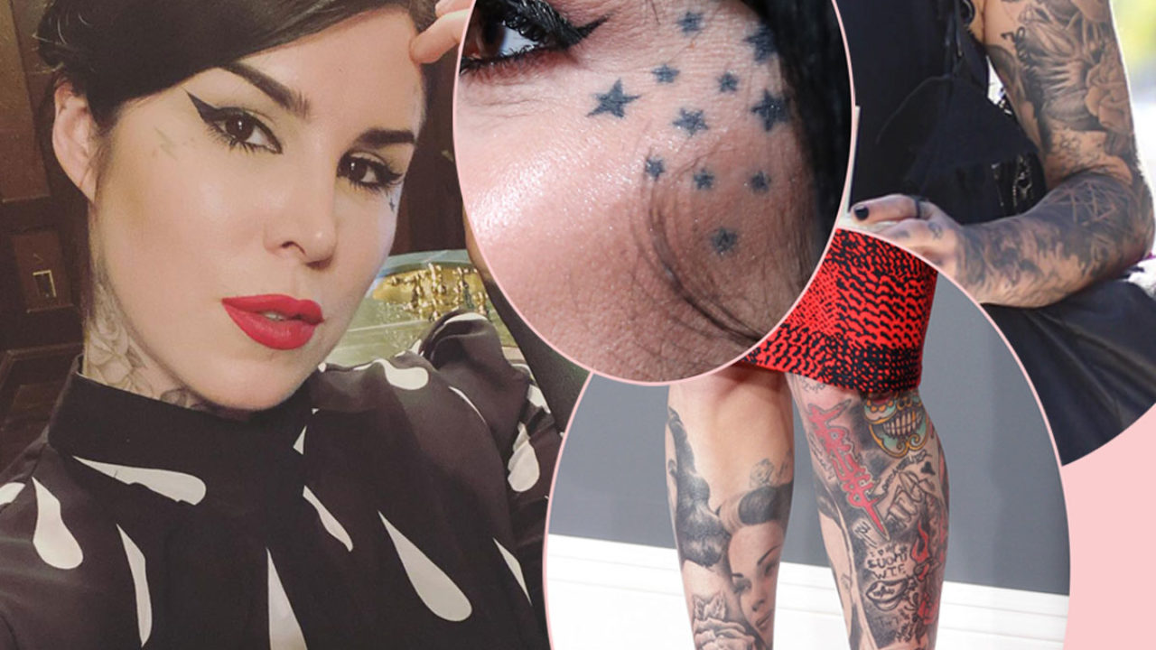 Kat Von D Tattooing Her Skin Completely Black To Cover Up Occult Tattoos! -  Perez Hilton