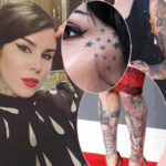 Kat Von D Tattooing Her Skin Completely Black To Cover Up Occult Tattoos!