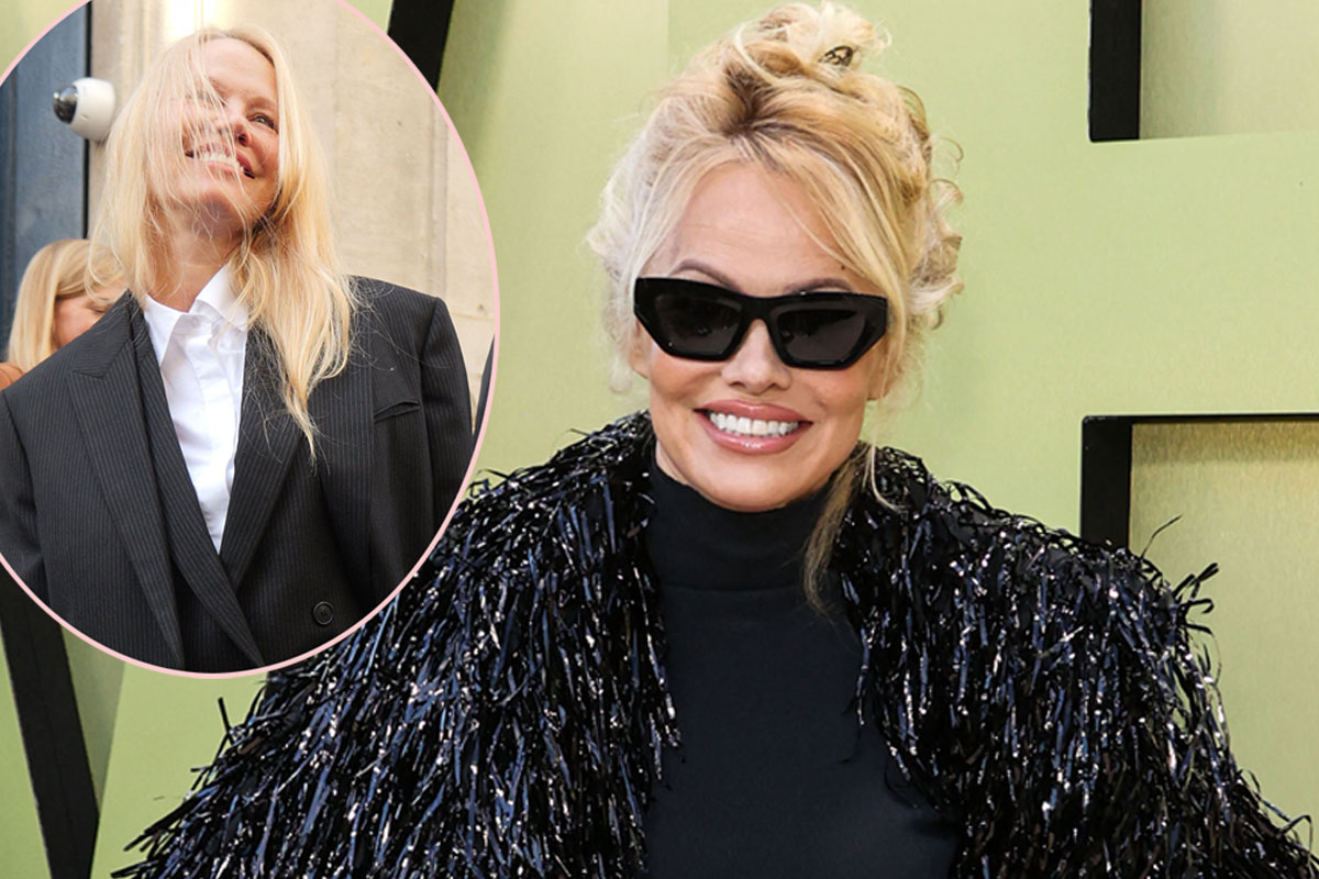 Pamela Anderson Went Makeup-Free At Paris Fashion Week - & The Internet ...