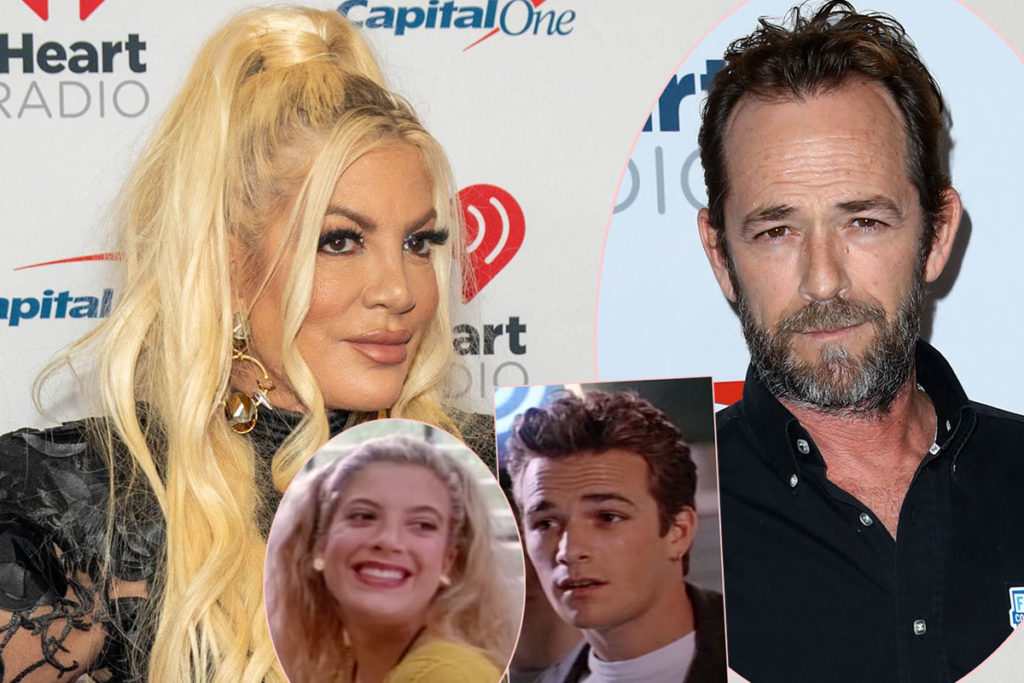 Tori Spelling Remembers Beverly Hills, 90210 Co-Star Luke Perry On What  Would Have Been His 57th Birthday - Perez Hilton