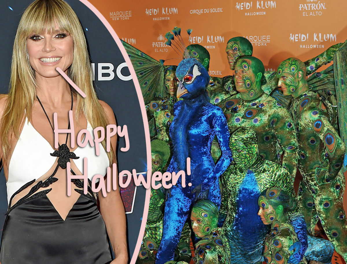 Heidi Klum Puts On Dazzling Show As A Peacock With Cirque Du Soleil