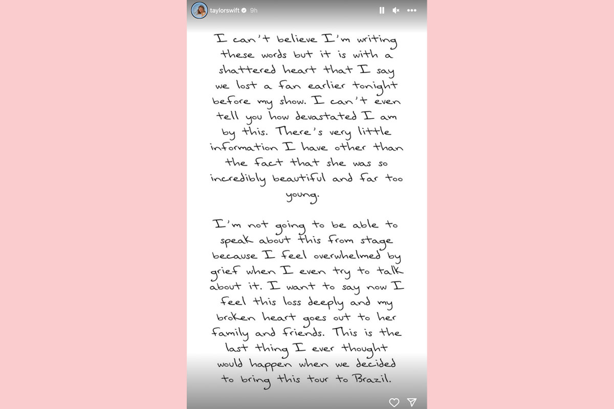 Taylor Swift's Full Statement