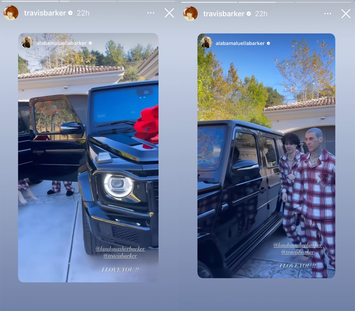 Travis Barker Bought Alabama & Landon Matching Christmas Presents -- For About A Third Of A Million Bucks!