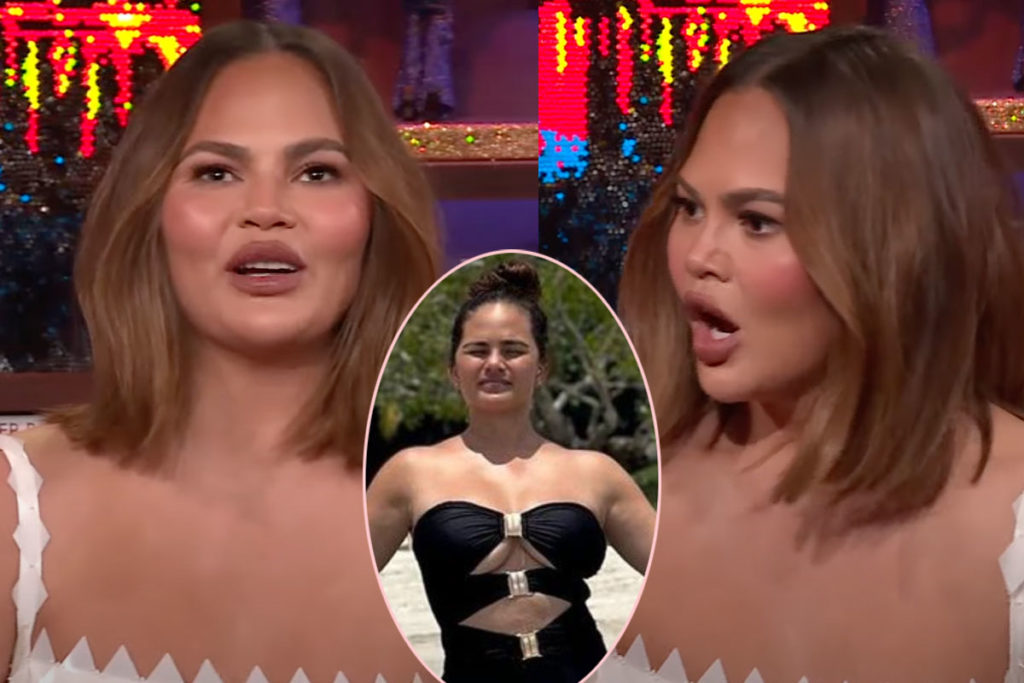 Chrissy Teigen flashes her lace bra at post-VMAs dinner with John Legend