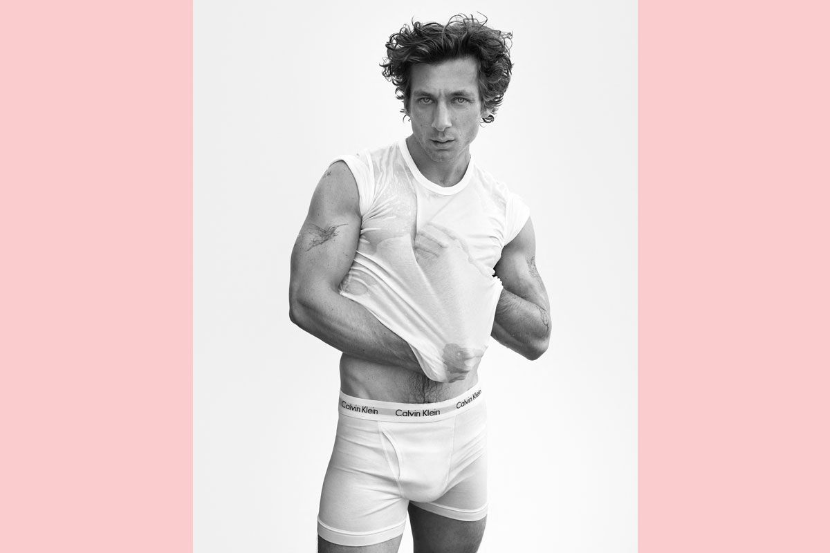 Jeremy Allen White STRIPS In Steamy Calvin Klein Underwear Ad