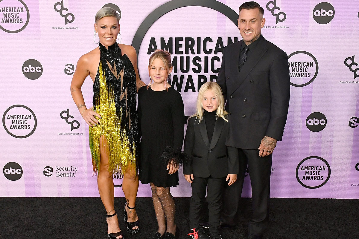 Pink & Husband Carey Hart With Kids
