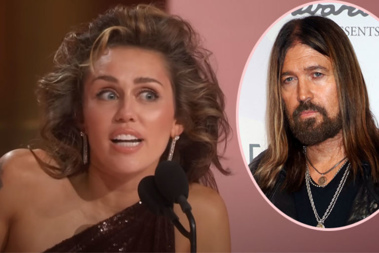 Miley Cyrus Very Obviously Snubs Dad Billy Ray In Grammys Acceptance   Miley Cyrus Snubs Billy Ray Grammy Speech 768x512 