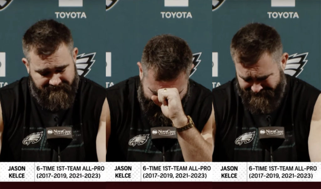 Jason Kelce Can't Stop Crying Even Travis Tears Up During NFL