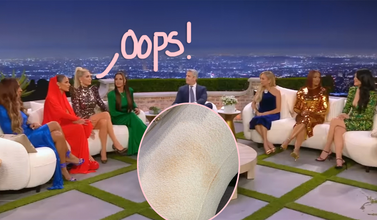 RHOBH Cast RUINED Reunion Couches With Spray Tan Stains! LOOK!