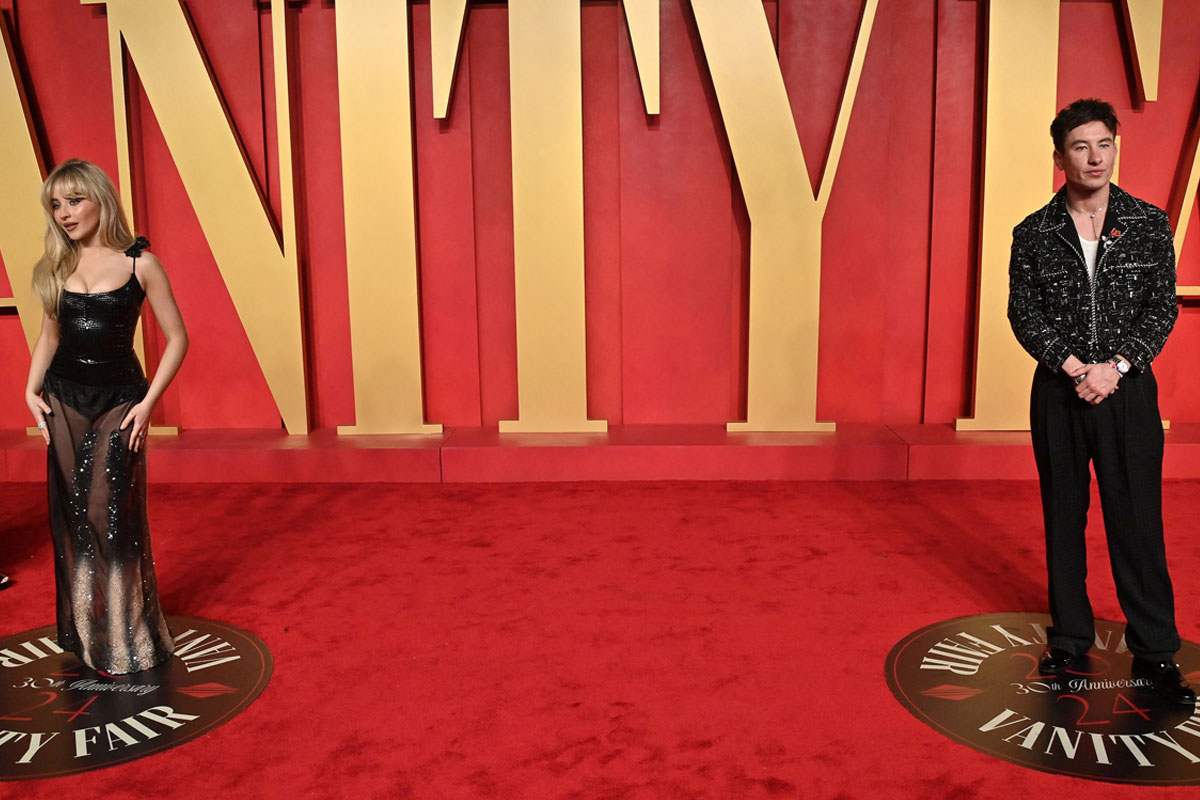 Barry Keoghan & Sabrina Carpenter On The 2024 Vanity Fair Oscars Party Red Carpet!