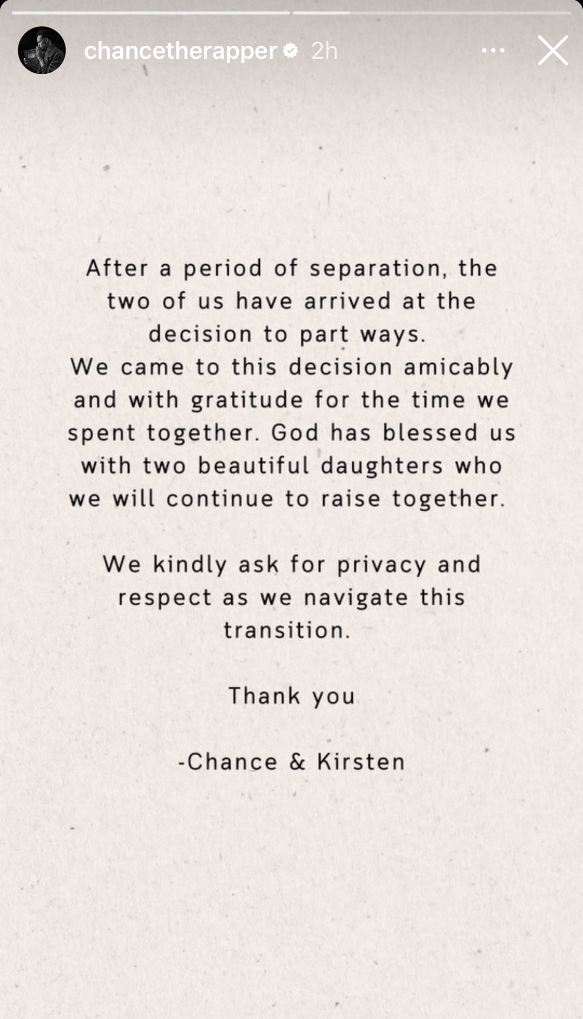 Chance The Rapper Announces Divorce After YEARS With Baby Momma Kirsten Corley!