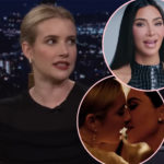 Emma Roberts Reveals What It's Really Like To Kiss Kim Kardashian! SPOILER: It's Messy!