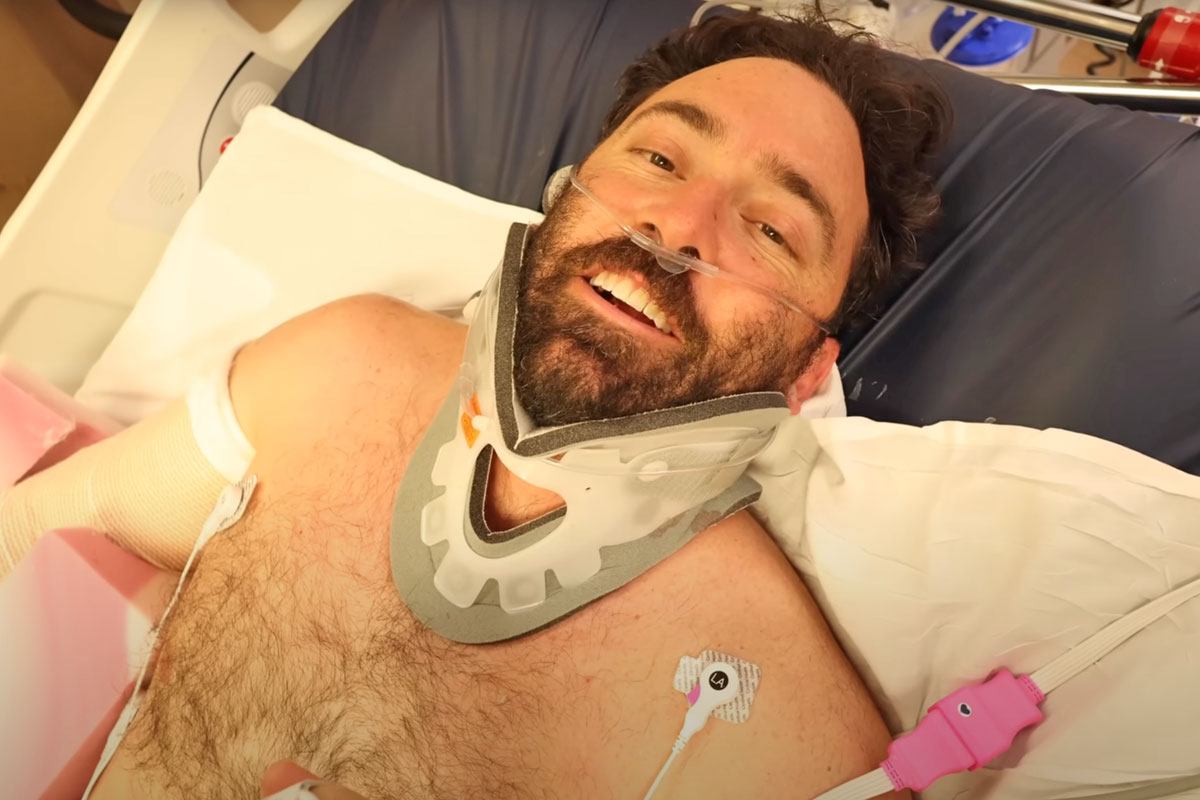 YouTuber Anthony Vella's Sky Fall: Neck, Back, Pelvis, Arm Injuries