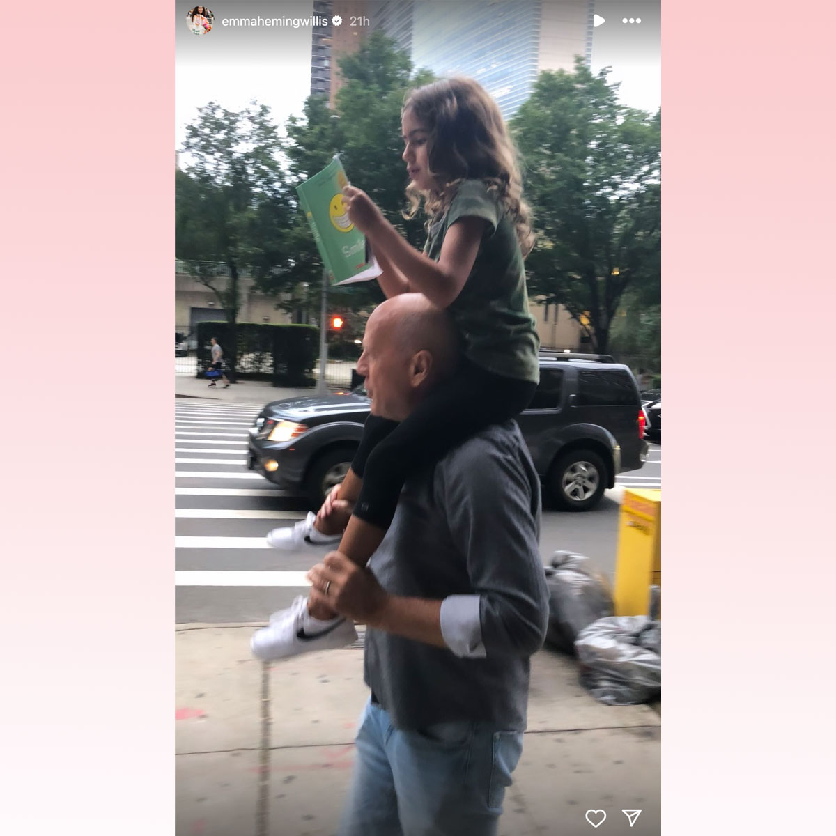 Bruce Willis Holds Daughter Mabel In Throwback Pic
