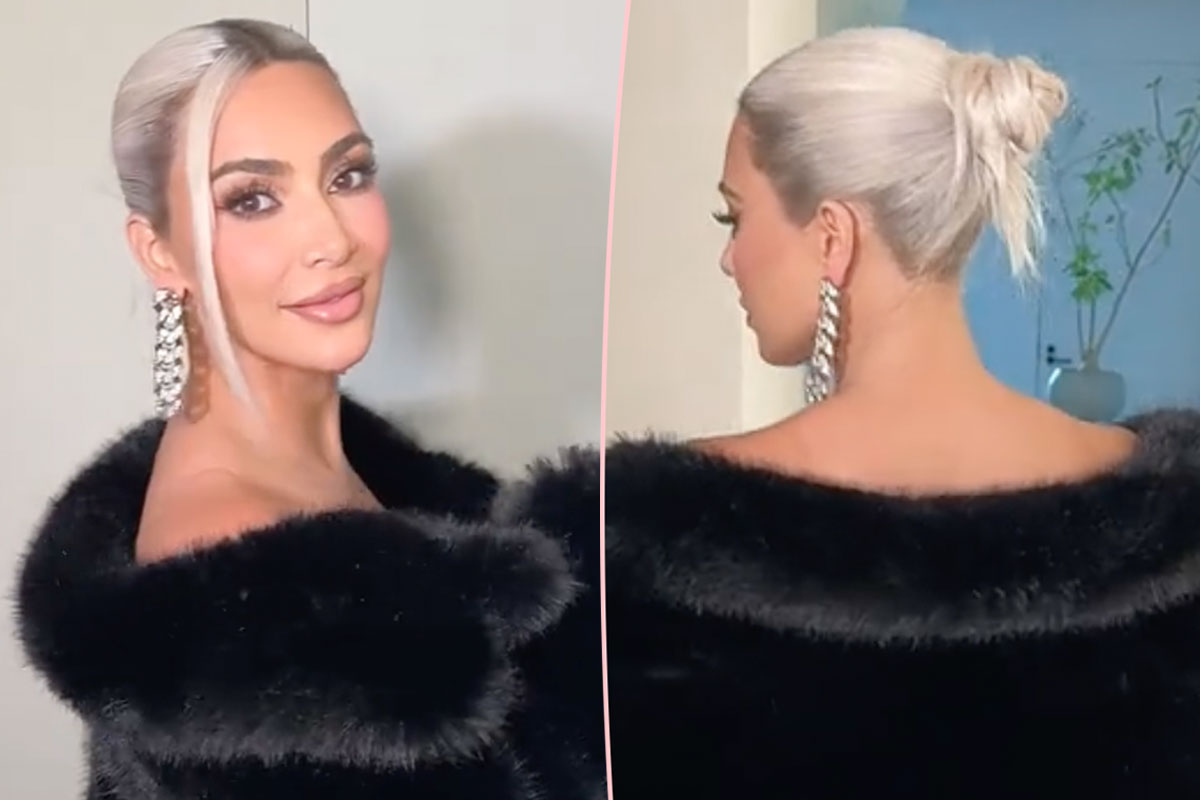 Another Marilyn Monroe Moment?? Kim Kardashian Goes Back To Platinum Blonde Just Ahead Of The Met Gala!