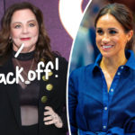Melissa McCarthy Defends 'Wonderful' Meghan Markle Against Haters Who Are 'Threatened' By Her!