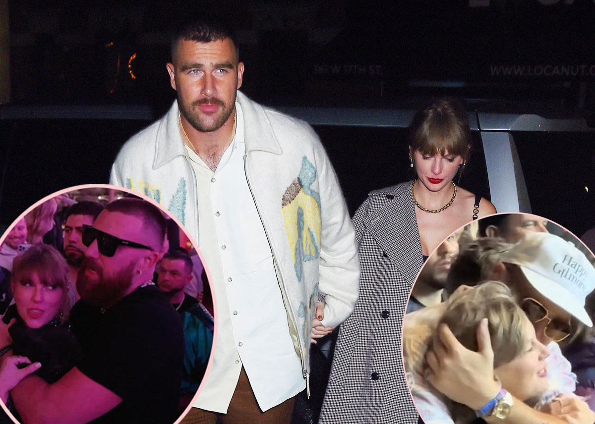 Travis Kelce Can’t Stop Kissing Taylor Swift’s Arm In Cute New Date Night Footage!
