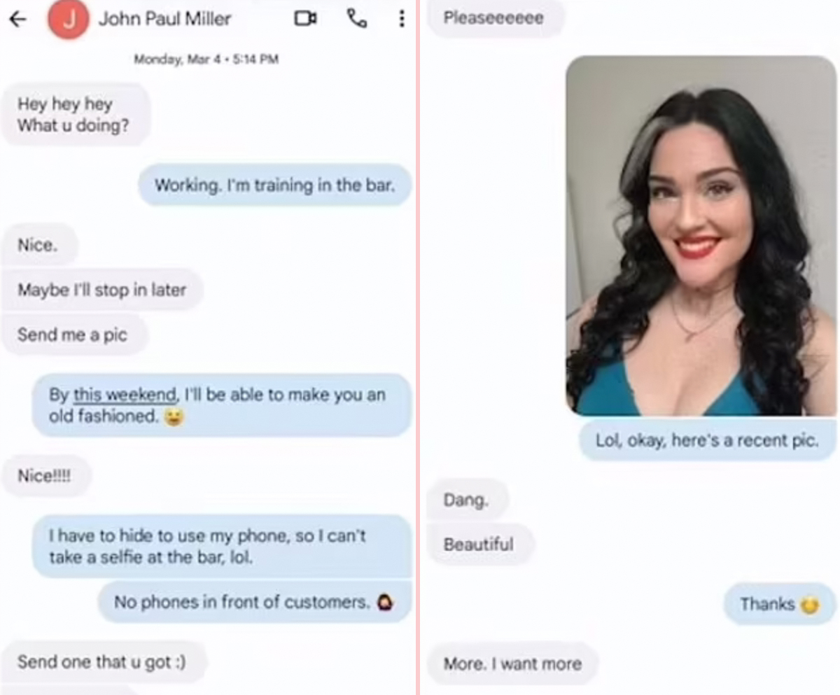 John Paul Miller waitress texts