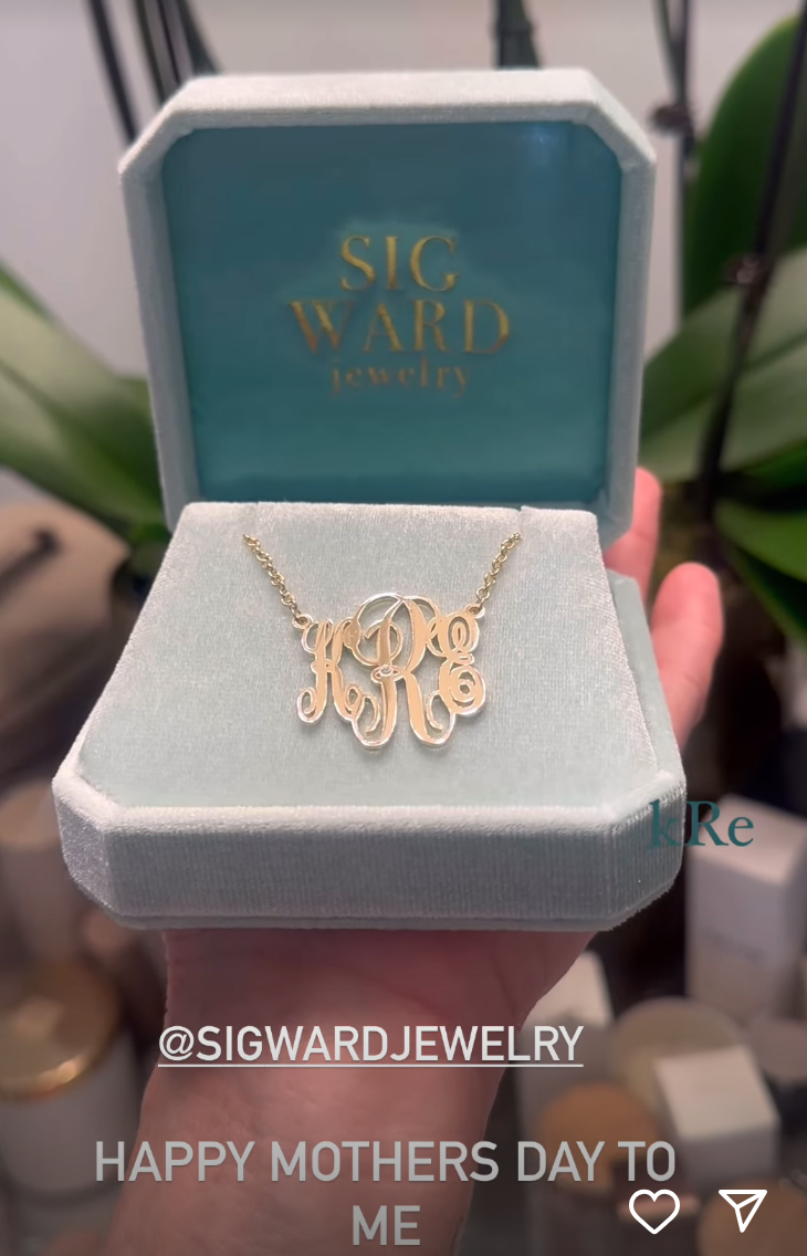 Kyle Richard's necklace Mother's Day gift