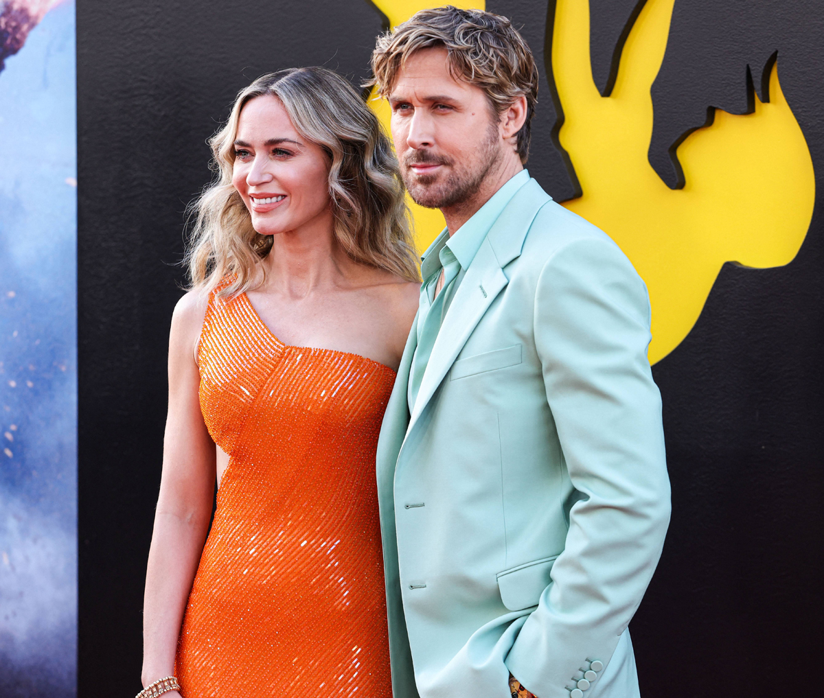 Ryan Gosling and Emily Blunt on The Fall Guy red carpet