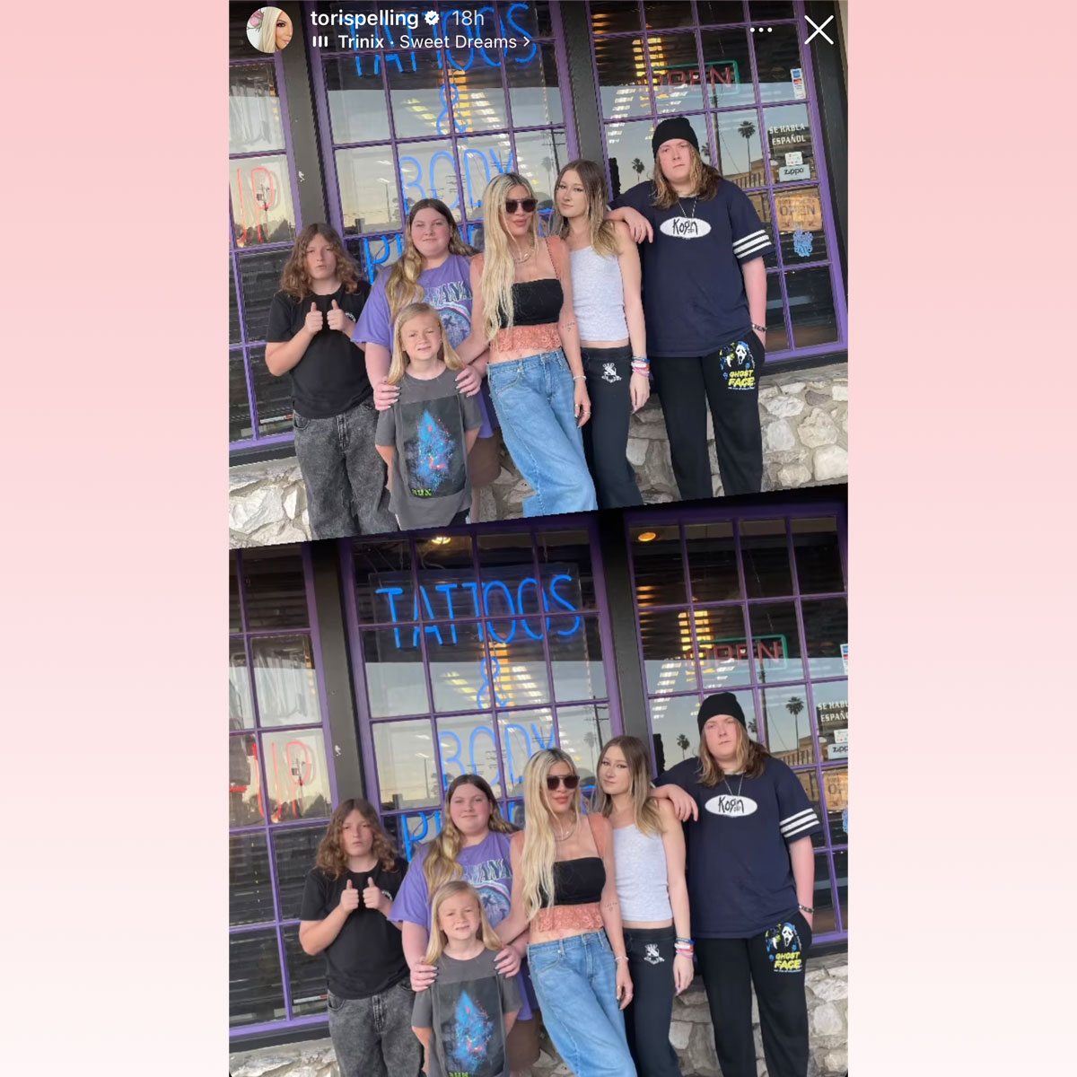 Tori Spelling's Kids Got Her A Belly Piercing!