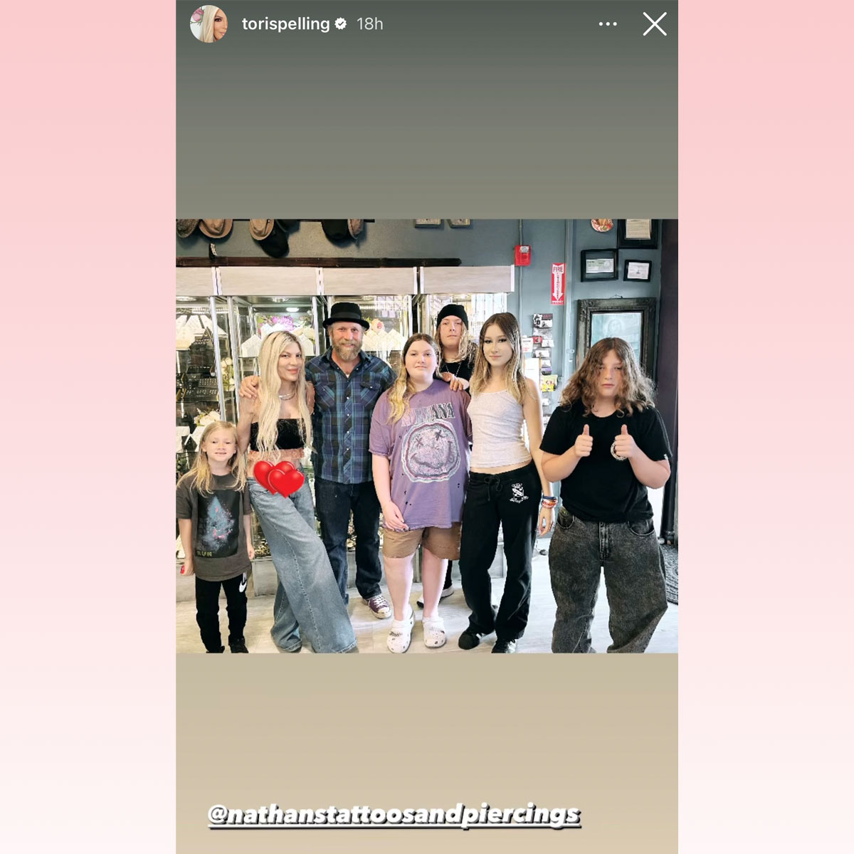 Tori Spelling's Kids Got Her A Belly Piercing!