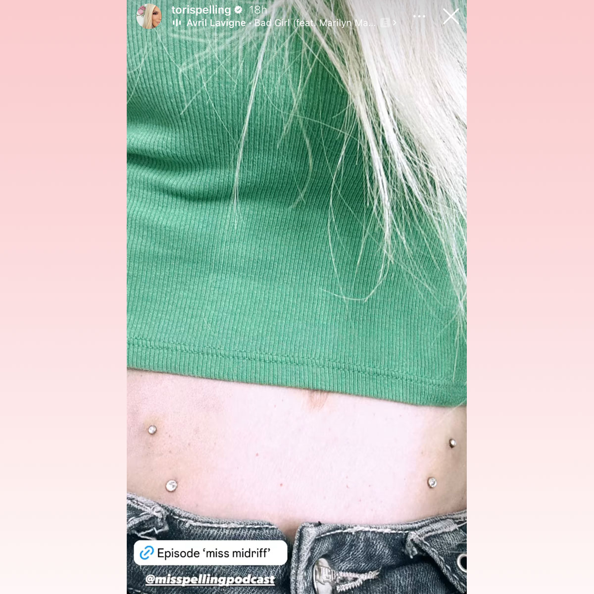 Tori Spelling's Kids Got Her A Belly Piercing!
