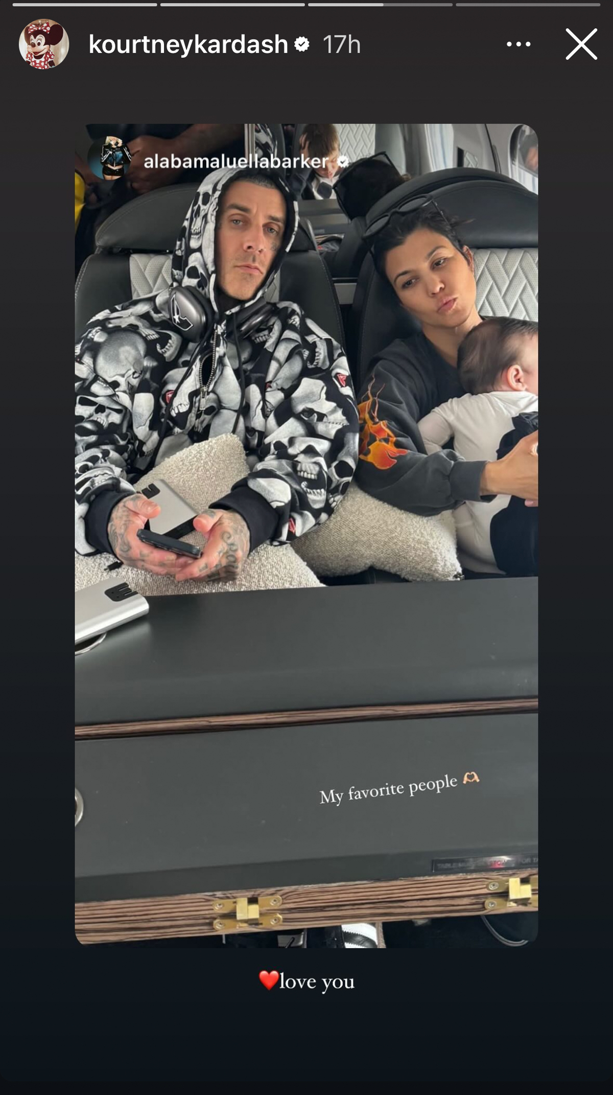 Alabama Barker Shares Rare Pic Of Baby Brother Rocky In Kourtney Kardashian's Arms