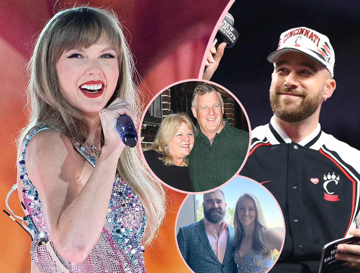 #Family Reunion! Travis Kelce Hangs With Taylor Swift’s Parents At London Eras Show While Jason & Kylie Have The Time Of Their Lives!