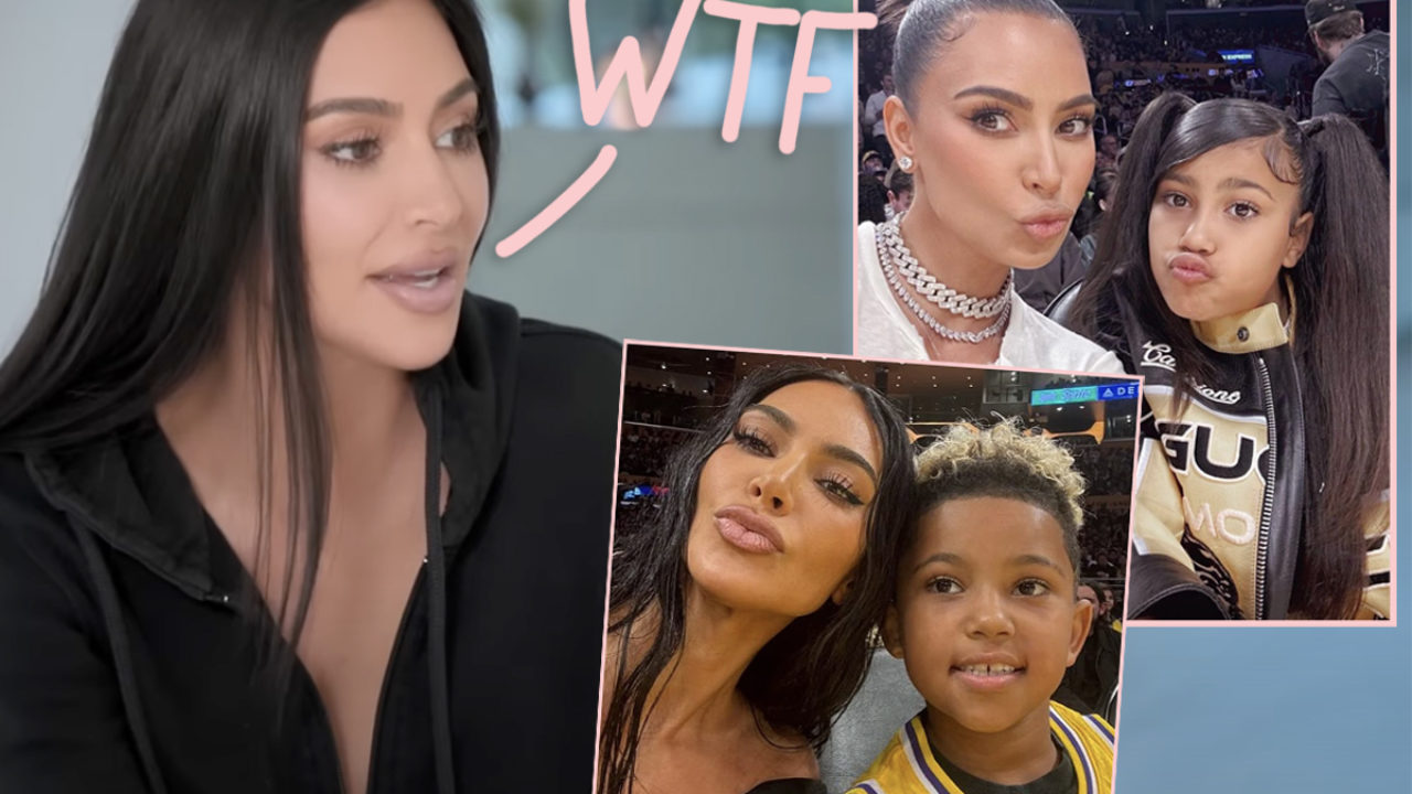 Kim Kardashian Is Officially Cringe! Her Kids Just Read Her The Riot Act  For Misusing TikTok Slang So Badly! - Perez Hilton