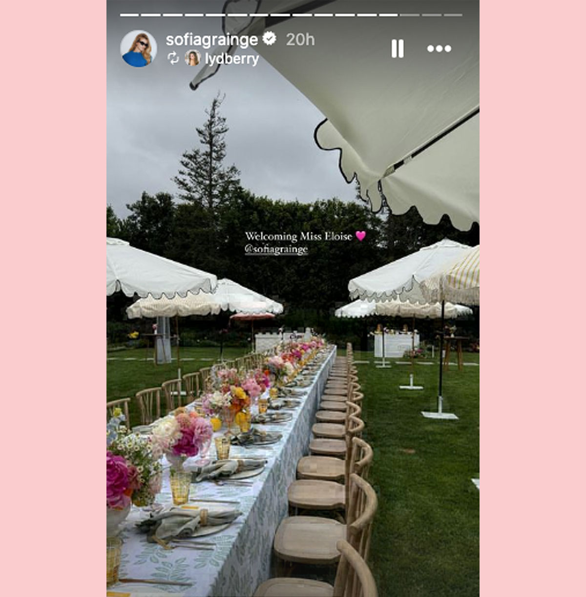 sofia richie eloise arrival shower