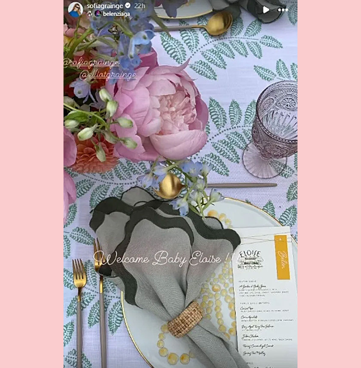 sofia richie eloise arrival shower