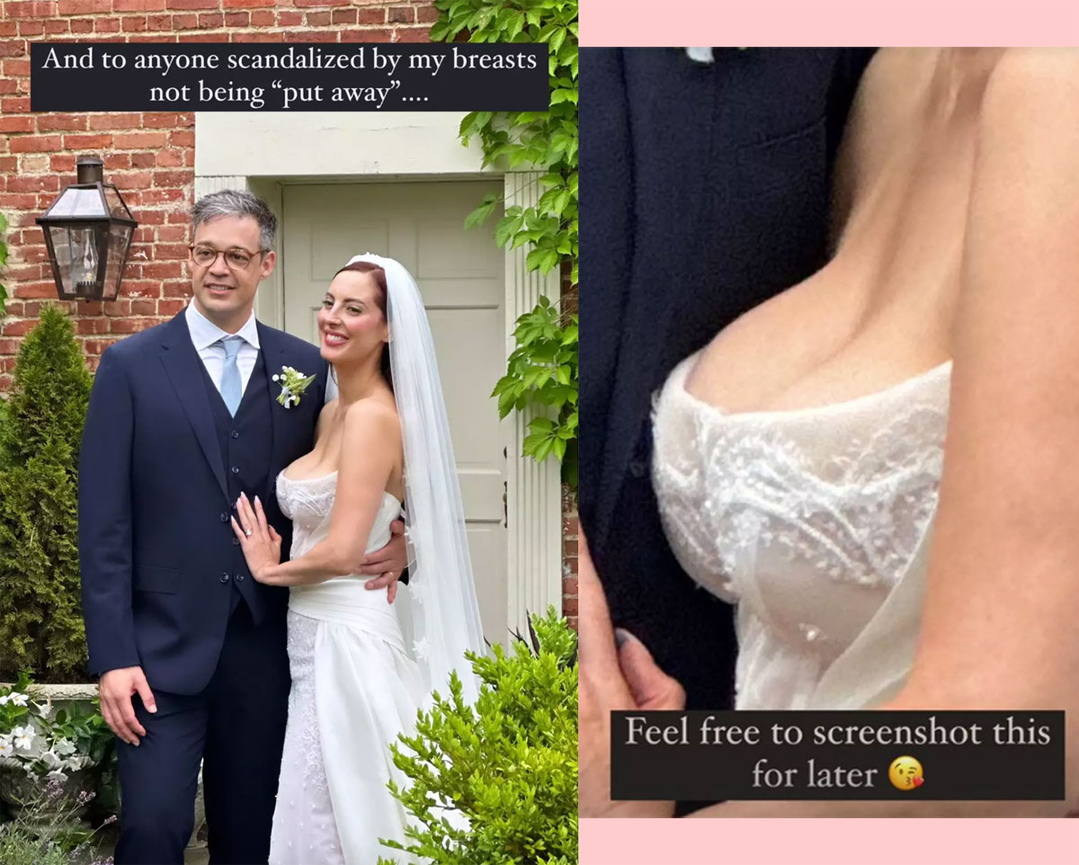 Susan Sarandon's Daughter Eva Amurri HILARIOUSLY Responds To Wedding Dress  Critics 'Scandalized' By Her Boobs! - Perez Hilton