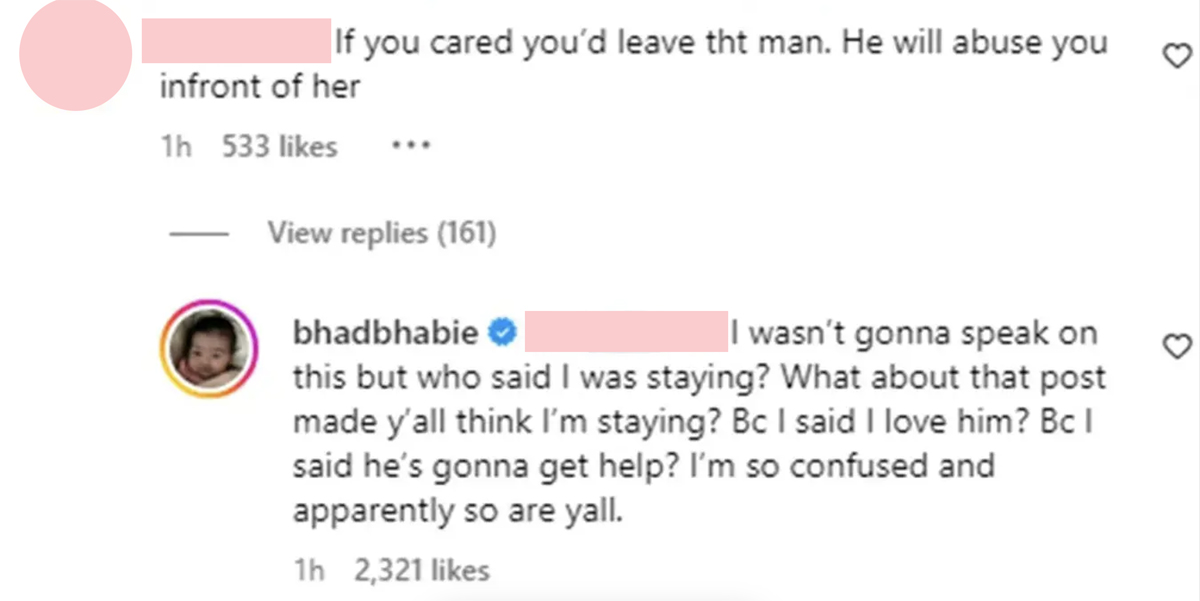 Bhad Bhabie SLAMS Fan Who Invokes Her Infant Daughter's Well-Being In Wake Of Domestic Abuse Footage!