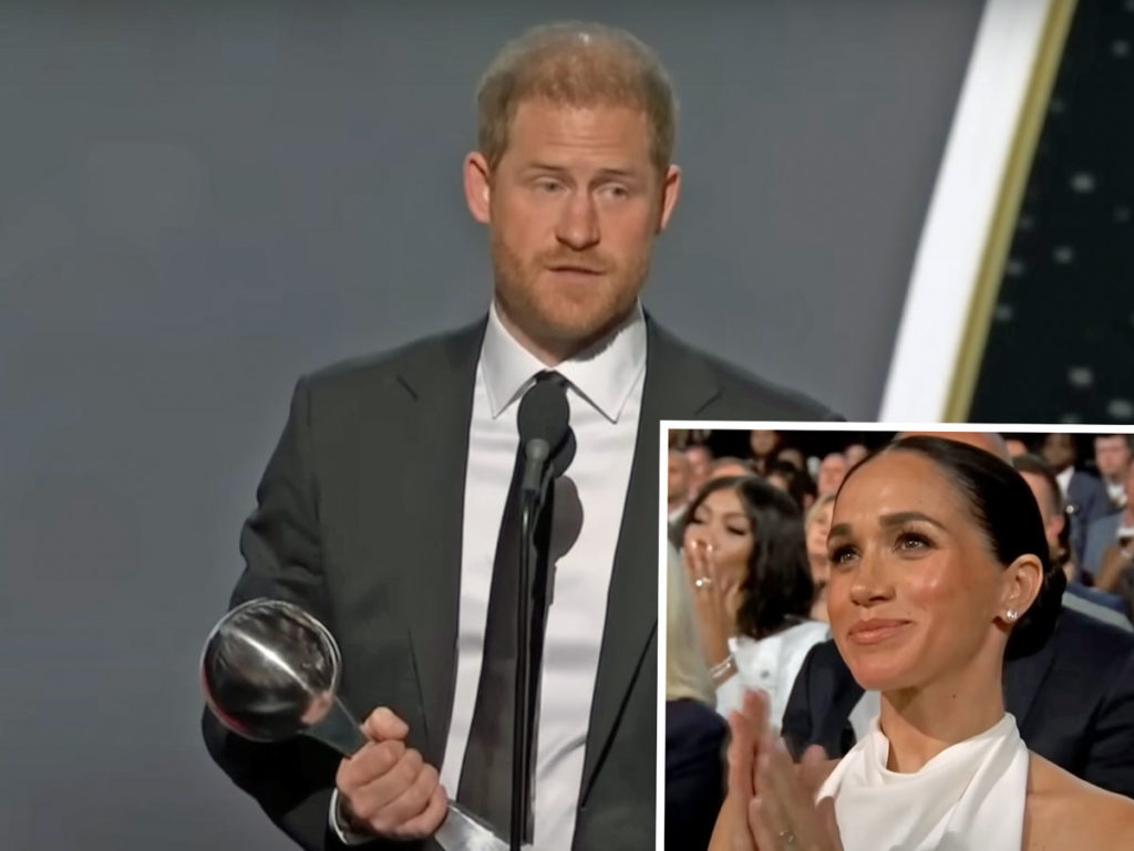 Prince Harry Addresses Pat Tillman Award Controversy During Acceptance Speech – With Meghan Markle Cheering Him On!