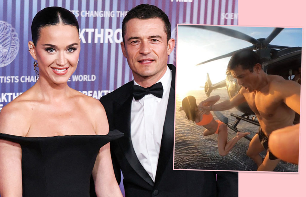 Katy Perry & Orlando Bloom Jump Out Of A Helicopter Together